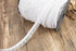 White and Metallic Silver Ruffle Elastic Trim 10 yards