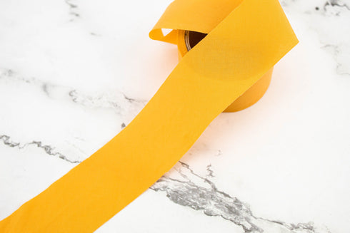 Deep Yellow Cotton Bias Tape Binding Tape 1.25 inches width x 8 yards total