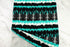 Black and Aqua Green Liverpool Knit Fabric Remnant 2.5 yards