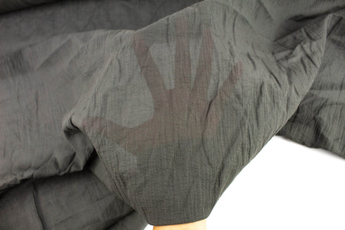 Warm Gray Cotton Metal Light Weight Woven Fabric by the yard Made in Italy