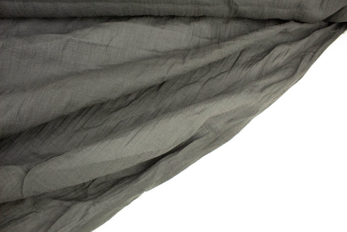 Warm Gray Cotton Metal Light Weight Woven Fabric by the yard Made in Italy