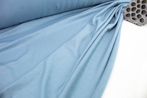 Blue Light Weight Knit Jersey Fabric by the yard