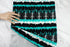 Black and Aqua Green Liverpool Knit Fabric Remnant 2.5 yards