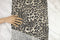 Leopard Print Custard and Dark Gray Knit Jersey Fabric Remnant 2.25 yards