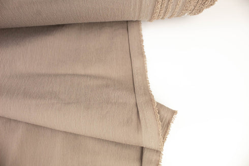 Beige Stretch Linen Viscose Woven Fabric Designer Fabric by the yard