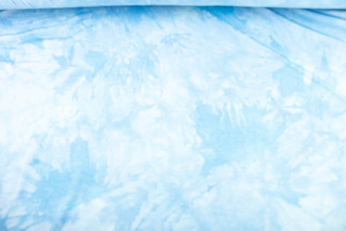 Blue Tie Dye Print Knit Jersey Fabric by the yard