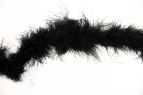 Black Marabou Feather Boa Trim 2 yards Piece