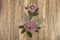 Burgundy Pink Metallic Floral Applique APP00325