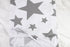 Gray and Off White Stars Knit Jersey Fabric Remnant 2.25 yards