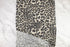 Leopard Print Custard and Dark Gray Knit Jersey Fabric Remnant 2.25 yards