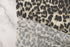 Leopard Print Custard and Dark Gray Knit Jersey Fabric Remnant 2.25 yards