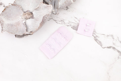 Light Lavender Hook and Eye Bra Closure 2 x 3 for 2 pairs