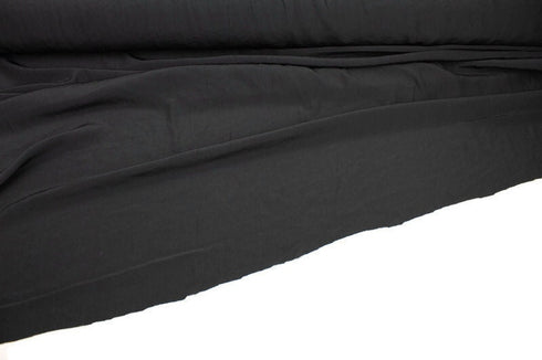 Washed Black Light Weight Woven Fabric Designer Fabric by the yard
