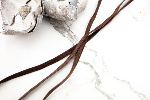 Dark Brown Elastic Trim Bra Strap Headband Lingerie with Plush Back 1/4 inch width x 10 yards