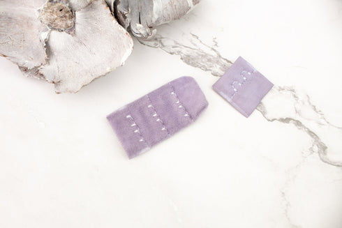 Lavender Hook and Eye Bra Closure 2 x 3 for 2 pairs