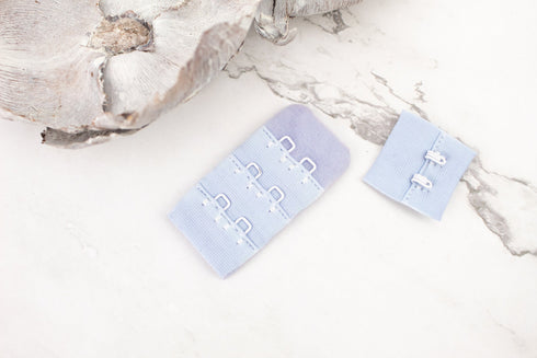 Lavender Blue Hook and Eye Bra Closure 2 x 3 for 2 pairs