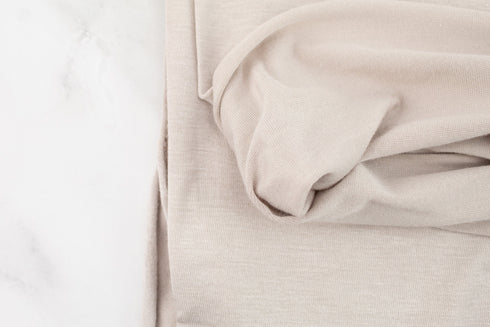 Light Beige Knit Jersey Fabric by the yard