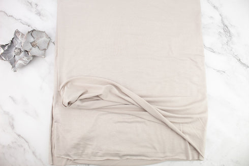 Light Beige Knit Jersey Fabric by the yard