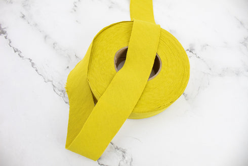 Greenish Yellow Woven Bias Tape Binding Tape Trim 1 inch width x 18 yards
