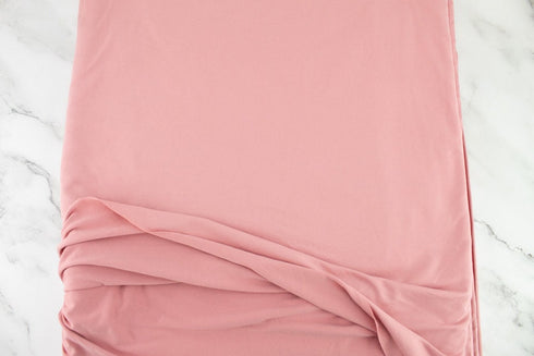 Blush Pink Brushed Knit Jersey Fabric Remnant 4 yards