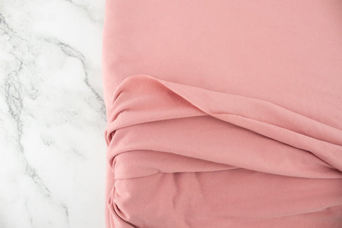 Blush Pink Brushed Knit Jersey Fabric Remnant 4 yards