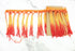 Orange Red Fringe Trim 6.5 inches width x 34 inches length