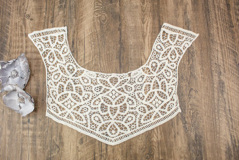 Ecru Cotton Lace Applique