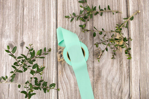 Mint Crepe Georgette Bias Tape Binding Tape 1.25 inches width x 5 yards