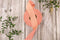 Salmon Linen Slub Textured Knit Bias Tape 1.25 inches width x 13 yards