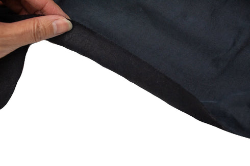 Navy and Black Double Sided Rayon Challis Designer Fabric by the yard