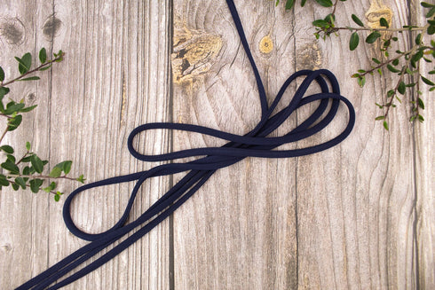 Navy Crepe Georgette Trim Spaghetti Straps Hollow Tube Tubular Trim 10 yards