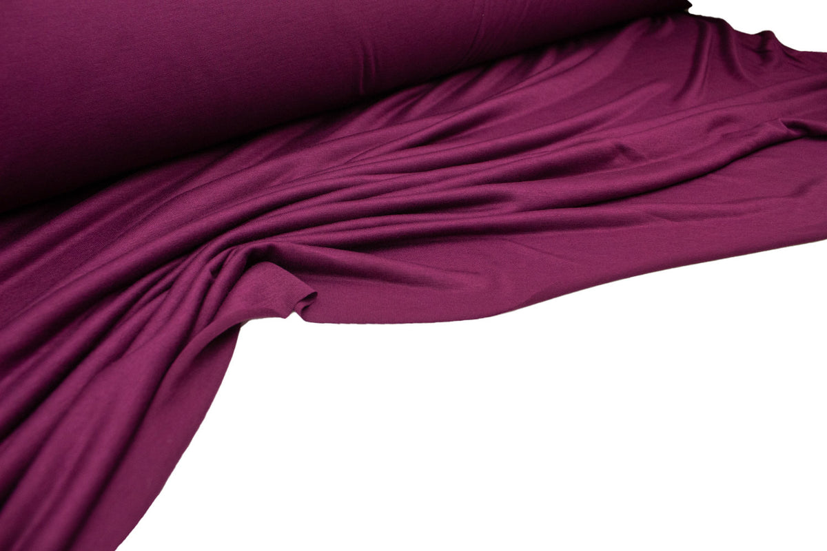 Grape Purple Knit Jersey Fabric by the yard