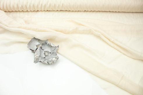 Oatmeal High End Rayon Gauze Designer Fabric by the yard