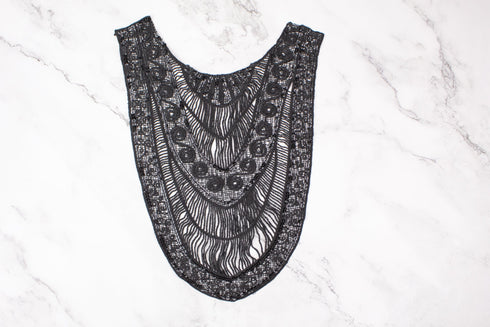 Black Sequined Applique
