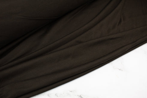 Darkest Brown Knit Jersey Fabric by the yard
