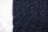 Navy and White Heather Stripe Rib Knit Fabric by the yard