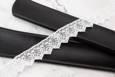 White Scalloped Lace Trim 1-5/8 inches width x per 5 yards