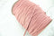 Blush Dark Pink Knit Trim Spaghetti Straps Hollow Tube Tubular Trim 10 yards