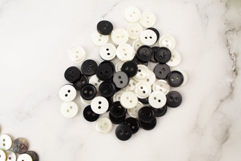 205 Plastic and Mother of Pearl Buttons Destash Bundle Pack