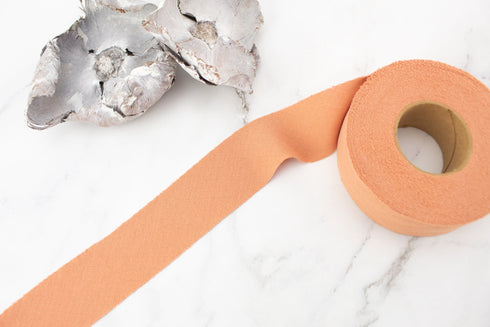 Terra Cotta Faux Raw Silk Woven Bias Tape 1.25 inches width x 13 yards