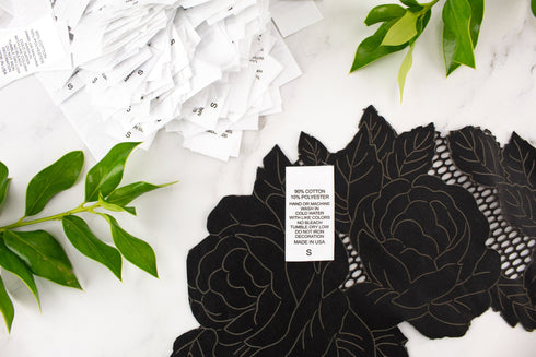 White fabric label 500 pieces