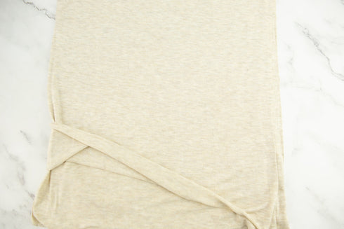 Heather Warm Light Beige Light Weight Sweater Knit Fabric Remnant 40 inches length