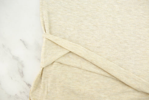 Heather Warm Light Beige Light Weight Sweater Knit Fabric Remnant 40 inches length