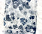 Navy and White Floral Mesh Fabric Remnant 2 yards total with uneven width MNT00017