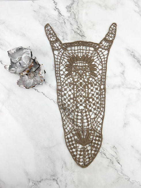 Brown Cotton Applique APP00426