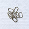 20 Pieces of Small Silver Rectangular Rings