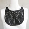 Black U Shape Floral Lace Applique Bib Yoke Piece