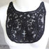 Black U Shape Floral Lace Applique Bib Yoke Piece