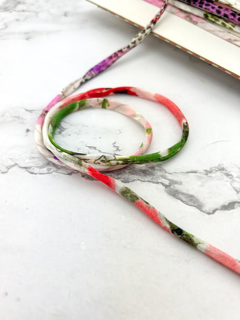 Pink Floral Animal Print Crepe Chiffon Trim 50 yards Bulk ATN01172