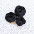 Black Rosette Fabric Flowers 3 Pieces